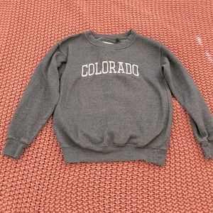 Cozy & soft gray Colorado pullover sweatshirt